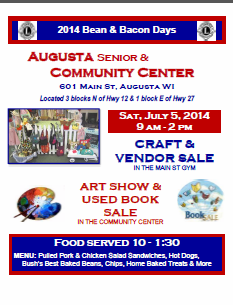 Augusta Wisconsin Craft and Vendor Sale and art show