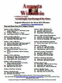 Wisconsin Car Show Winners