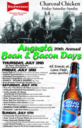 Bean and Bacon Days Schedule 2015