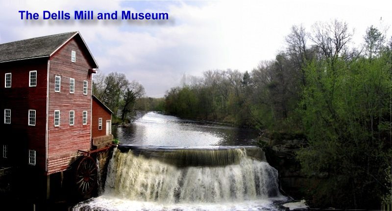 Panorama of the Dells Mill in Spring