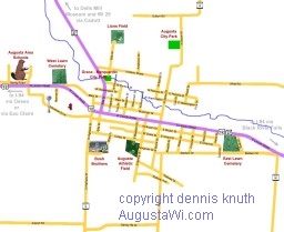 Street Map of Augusta Wisconsin