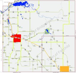 Bridgereek map in Eau Claire County