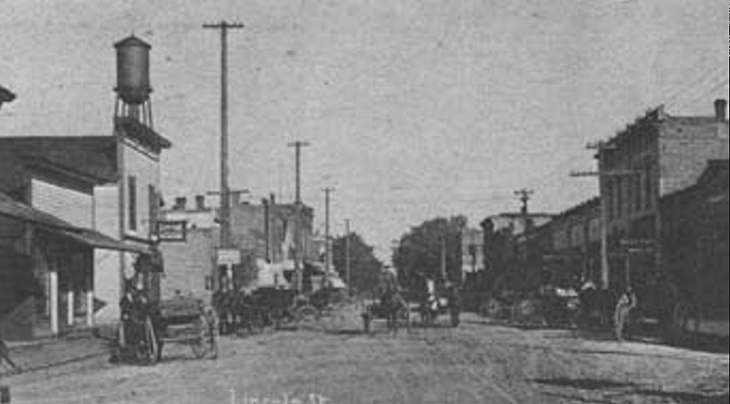 Lincoln Street in 1900 Augusta Wisconsin Lincoln Street circa 1900