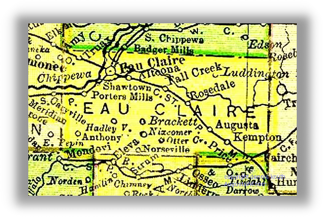 Eau Claire County 1895 Wisconsin