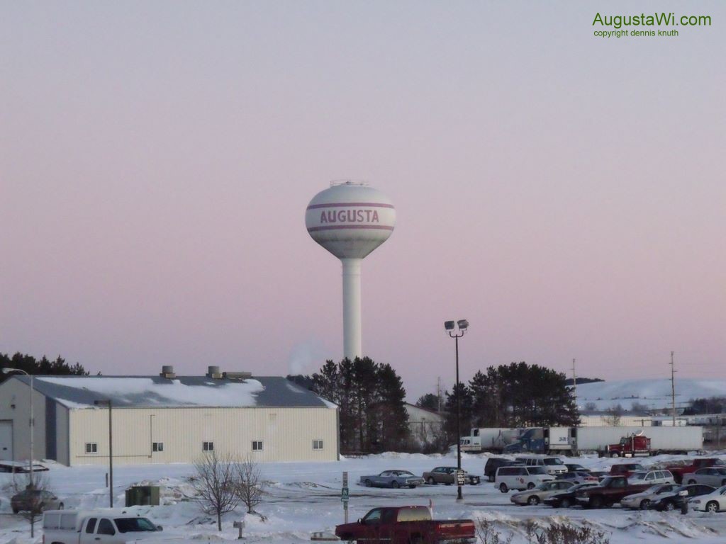 Cold Winter's Day Water Tower in Wisconsin