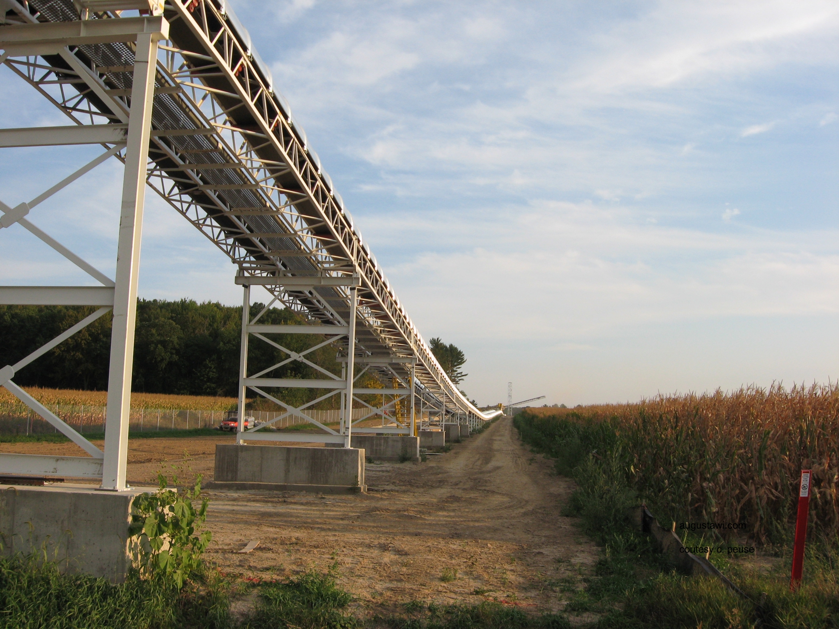 Sand Mine Conveyor in Augusta Wi Eau Claire County Sept 2012