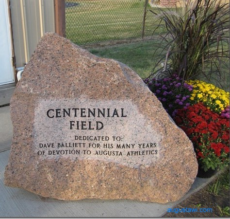 Dave Balliett Memorial at Centennial Field in Augusta Wisconsin